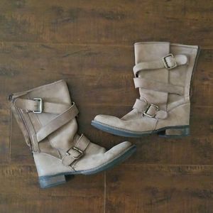 Steve Madden Chunky Buckle Wrap Boots